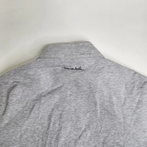 Travis Mathew 1/2 Zip Golf Pullover Gray Striped Size Large - Picture 8 of 8